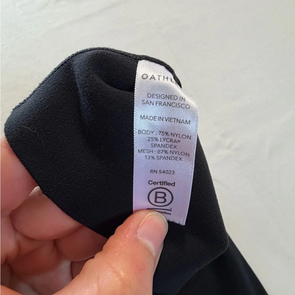 Athleta Black Salutation Mesh High Rise Legging Sz S Gorpcore, Minimalist - Picture 6 of 7